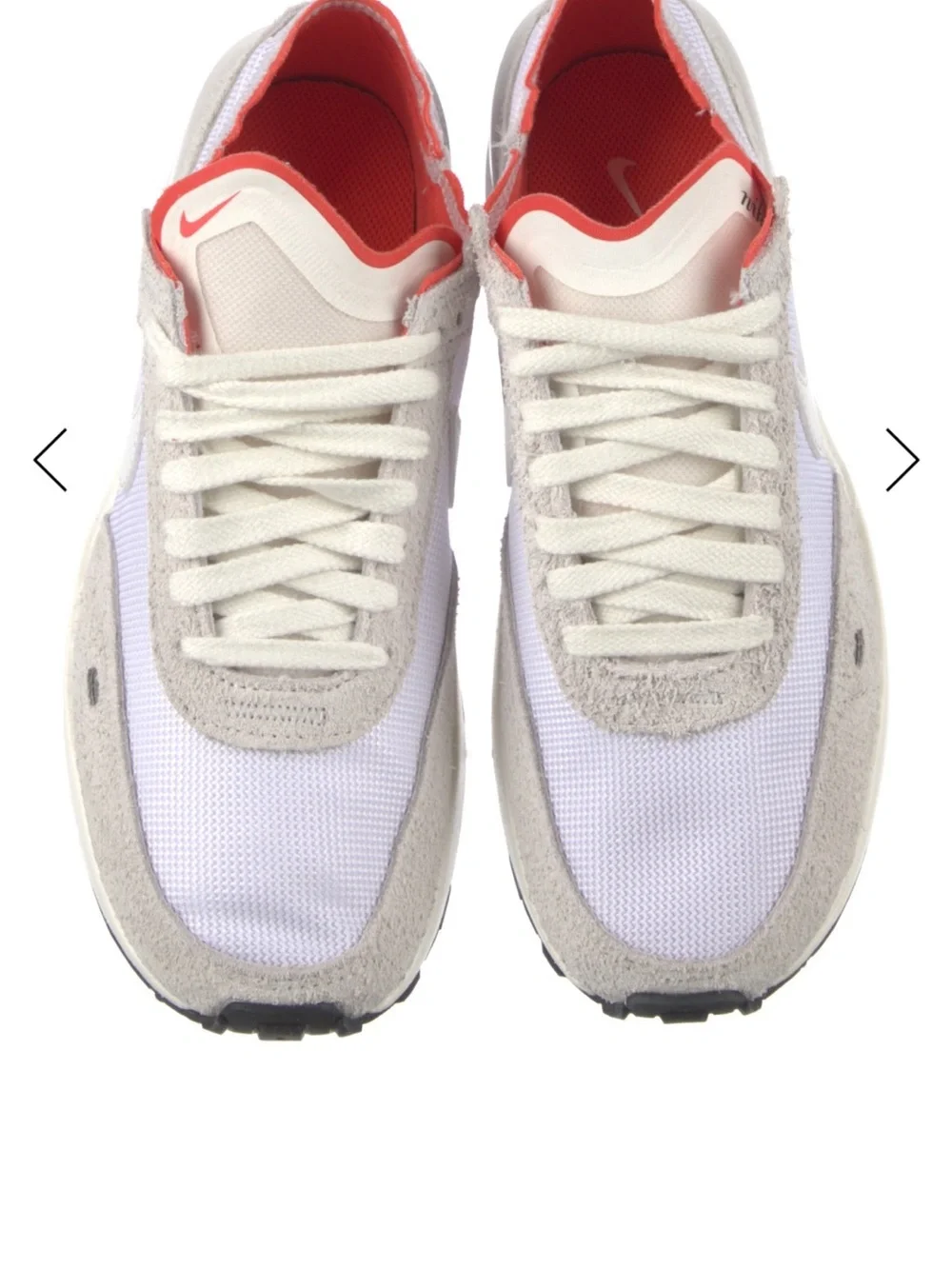Nike Women's White, Light Gray & Coral Accent Retro Runner Sneakers